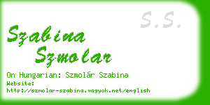 szabina szmolar business card
