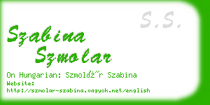 szabina szmolar business card